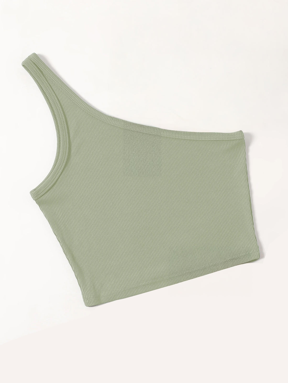 Light Green One shoulder Tank Top