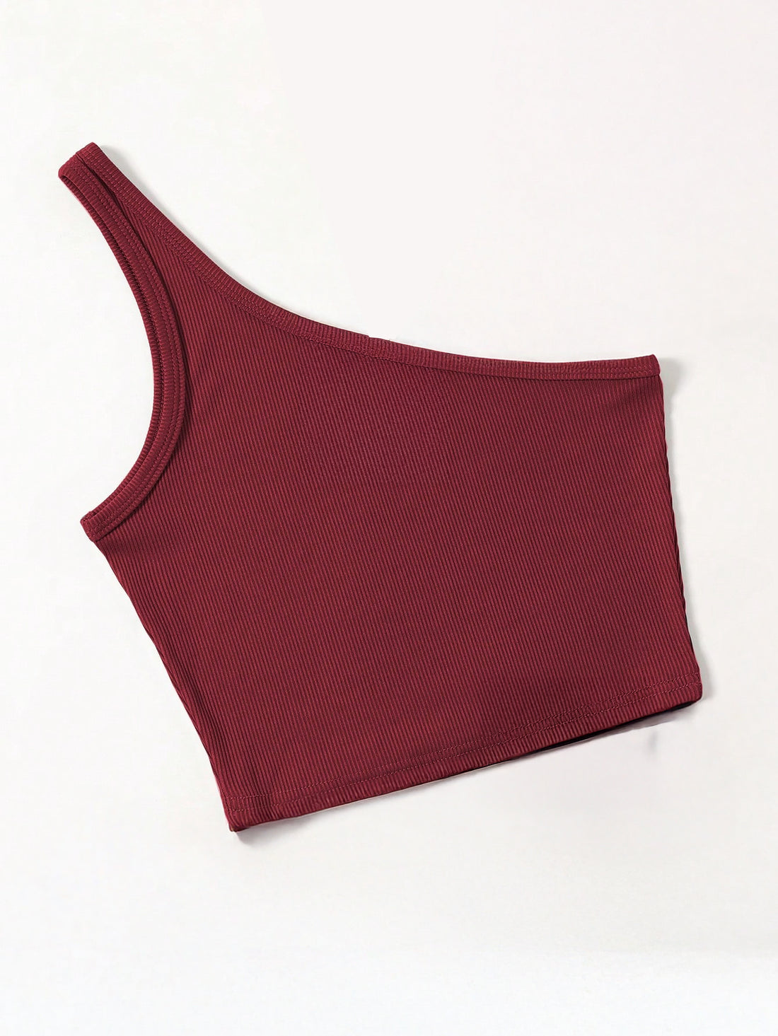 Maroon One shoulder Tank Top