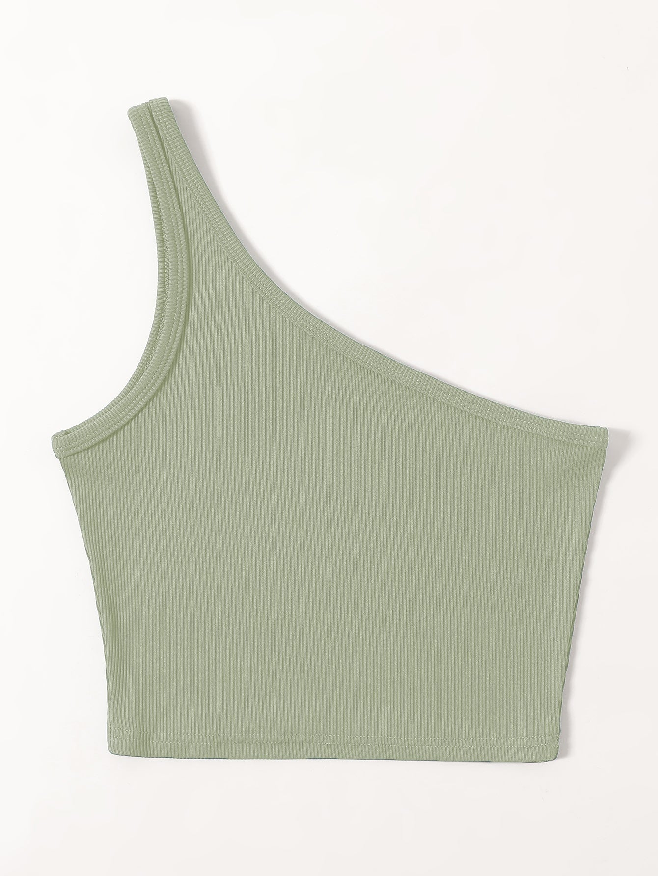 Light Green One shoulder Tank Top
