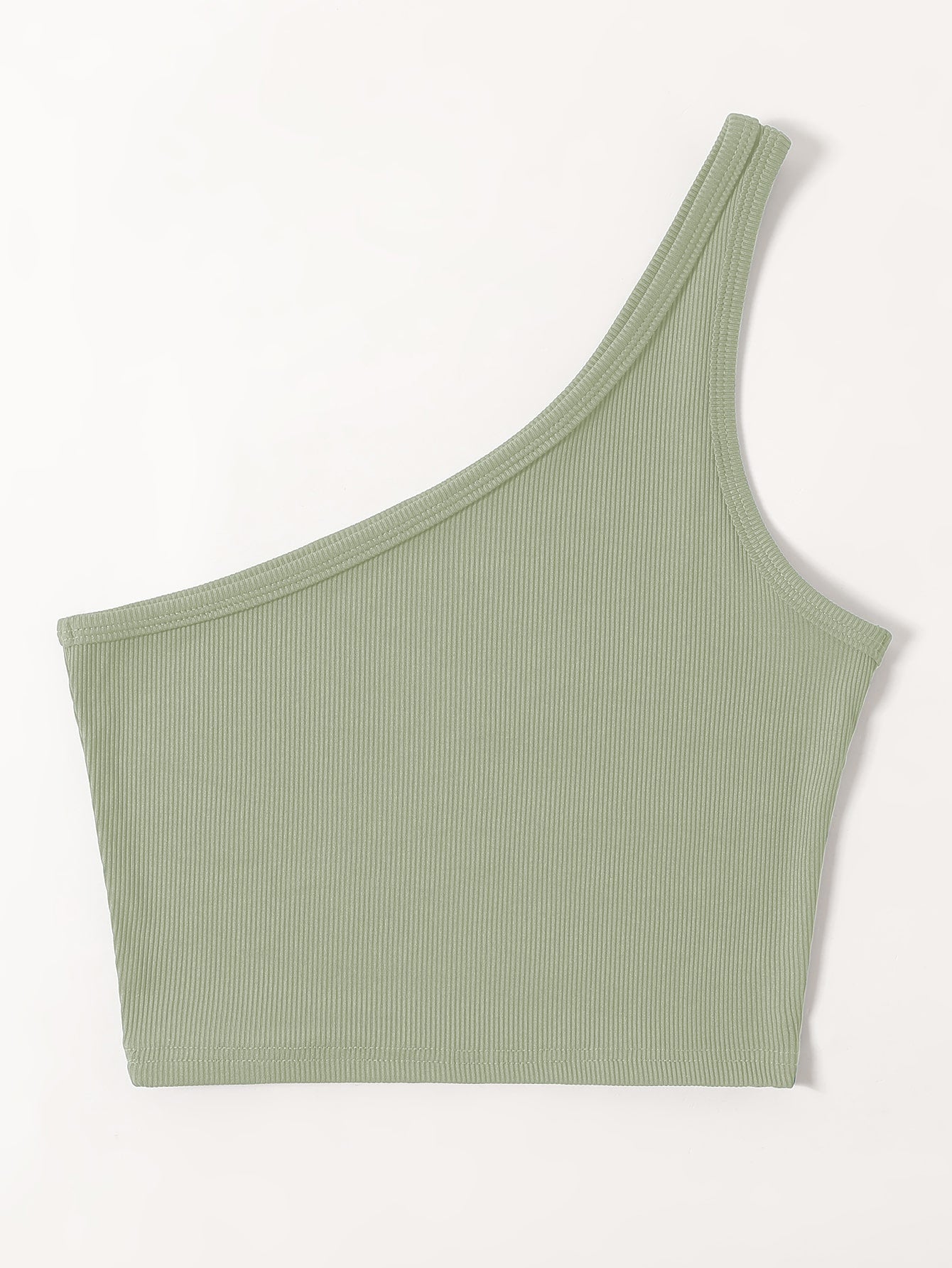 Light Green One shoulder Tank Top