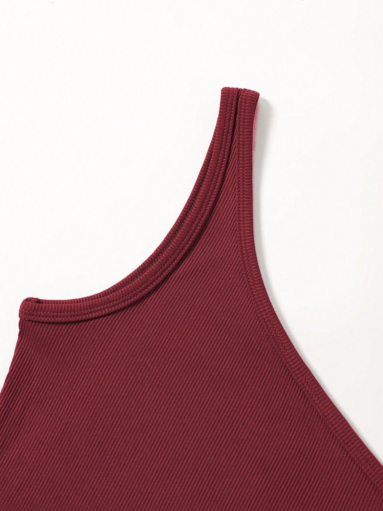 Maroon One shoulder Tank Top