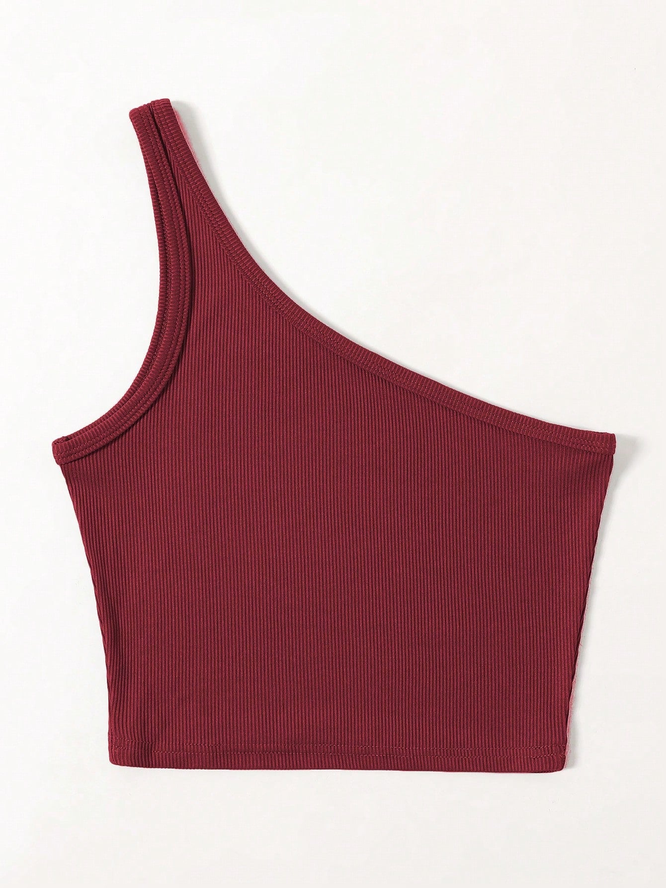 Maroon One shoulder Tank Top
