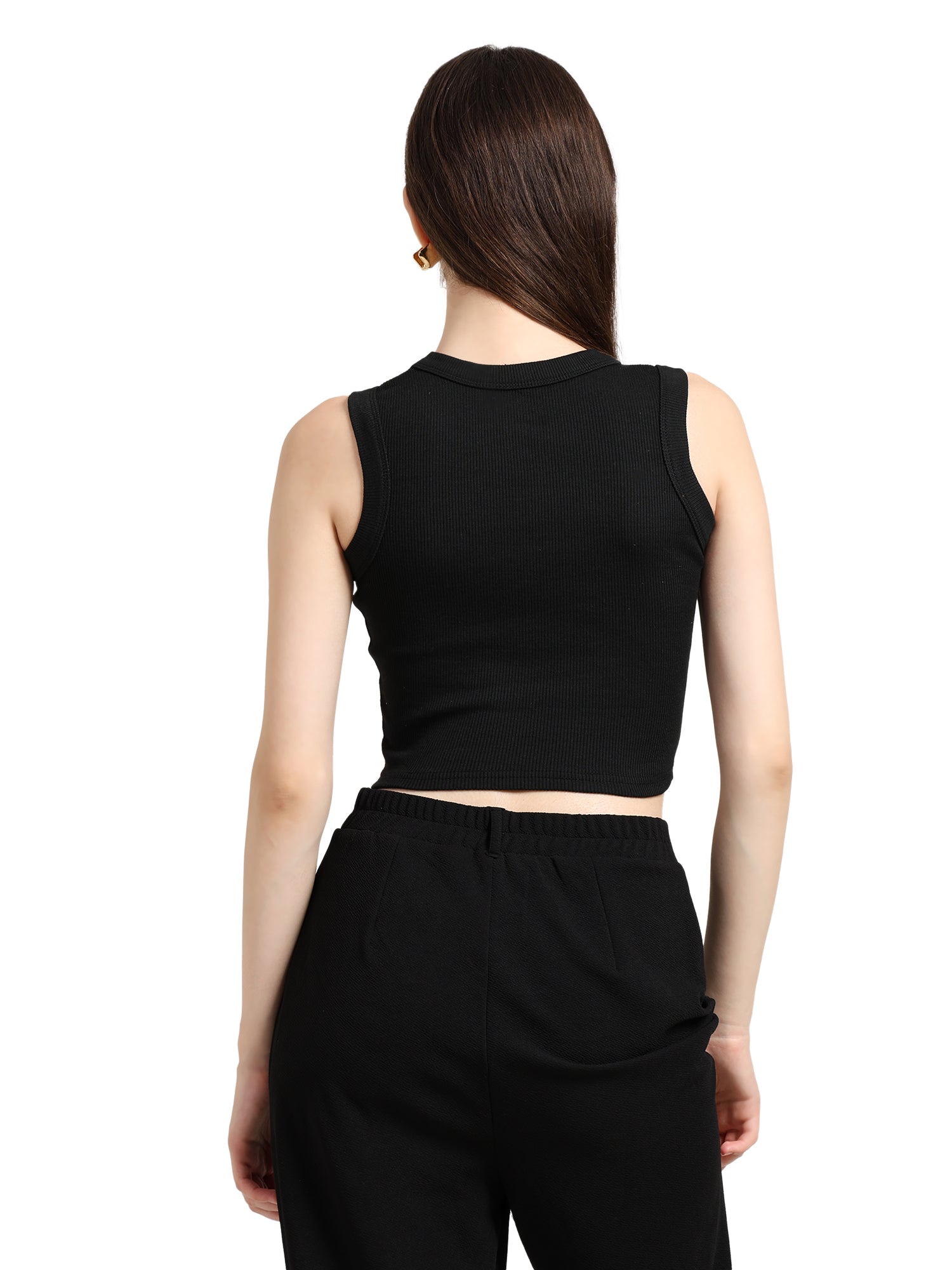 Black Noir Barbie Embroidered Tank Top
