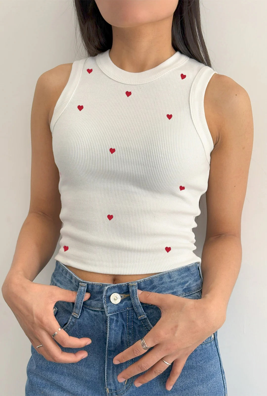 Steal Heart Embroidered Tank Top