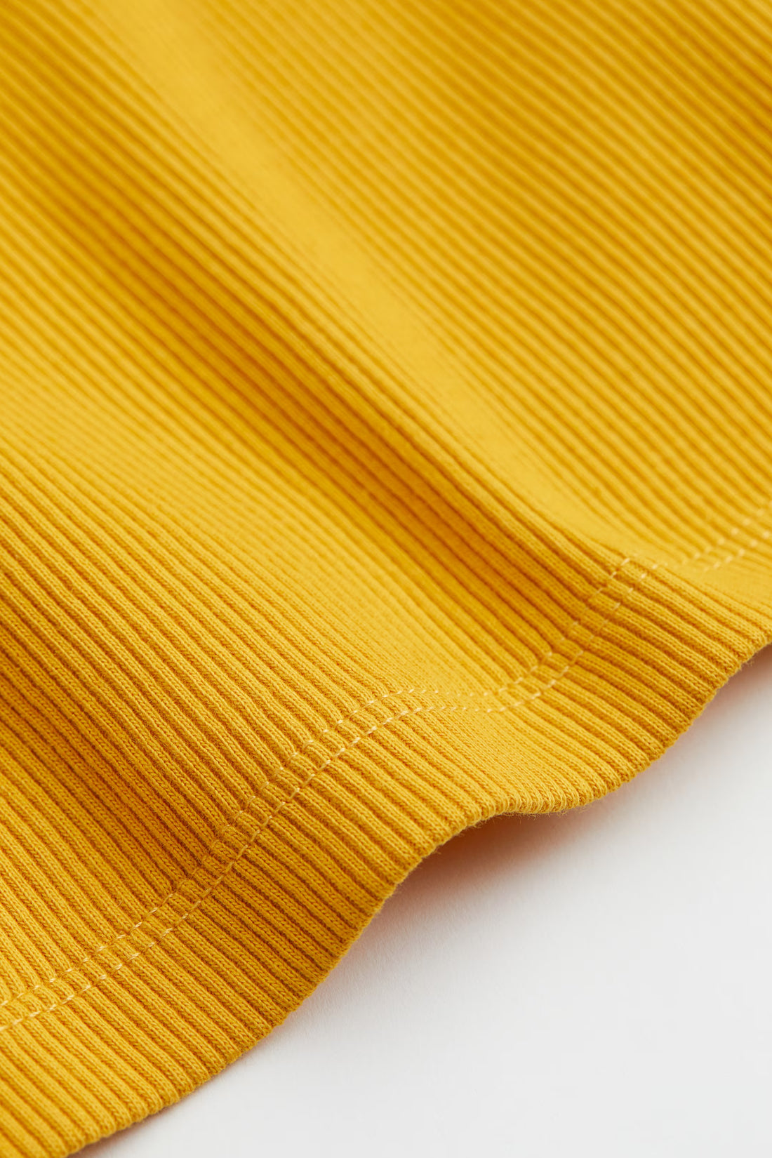 Yellow Organic Ribbed Crop Tank