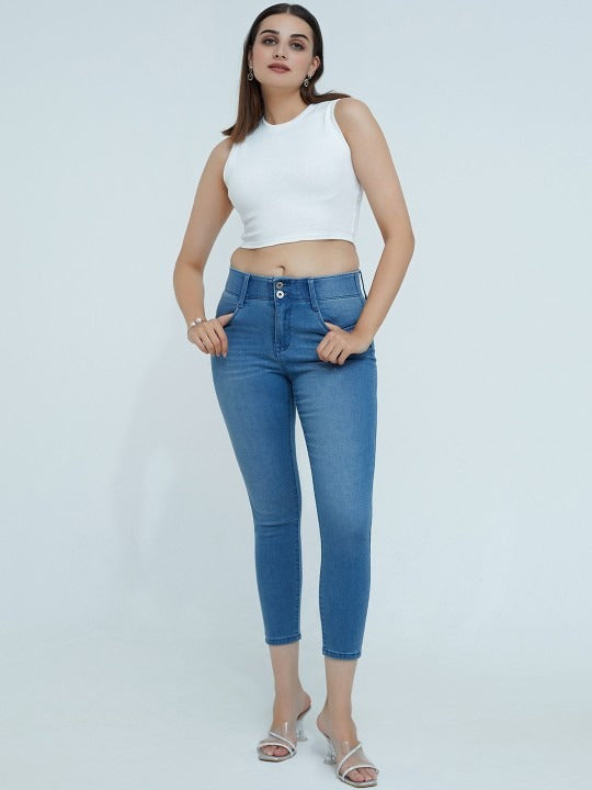 Off-White Organic Ribbed Crop Tank